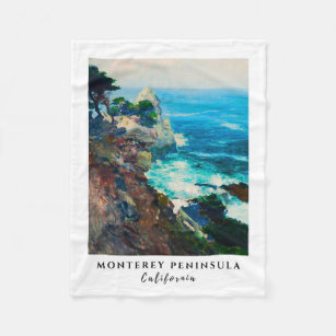 Point Lobos Monterey Peninsula Coastal California  Fleece Blanket
