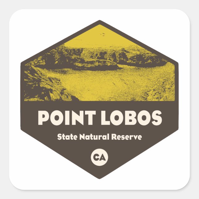 Point Lobos State Natural Reserve California Square Sticker (Front)