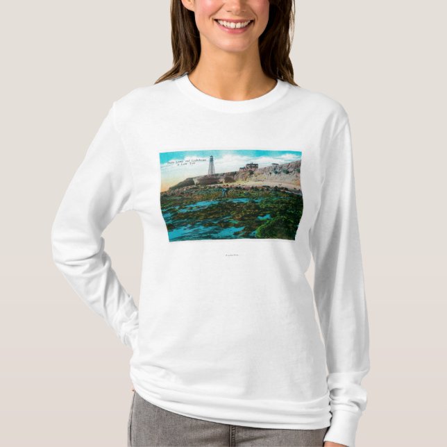 Point Loma and Lighthouse at Low Tide T-Shirt (Front)