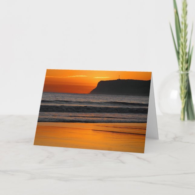 POINT LOMA BEACH SUNSET CARD (Front)