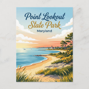 Point Lookout State Park Maryland Postcard