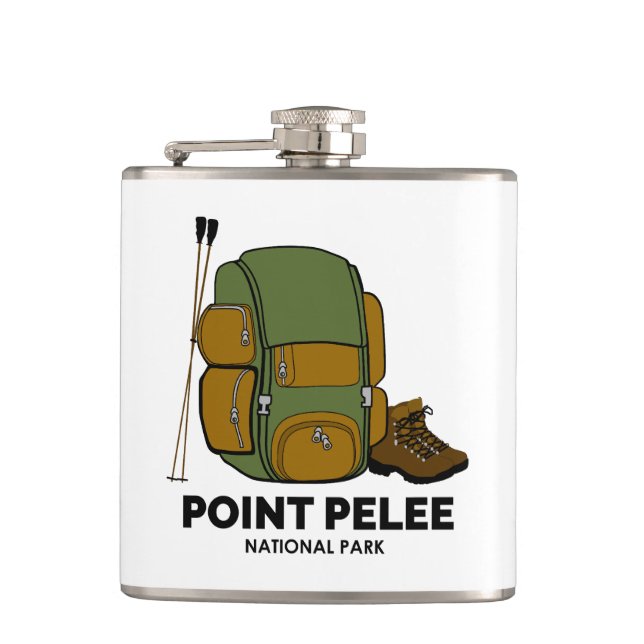 Point Pelee National Park Ontario Canada Backpack Hip Flask (Front)
