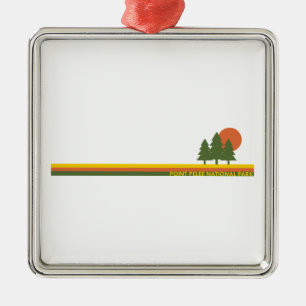 Point Pelee National Park Pine Trees Sun Metal Ornament