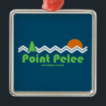 Point Pelee National Park Retro Metal Ornament<br><div class="desc">At the southernmost point of the Canadian mainland - Point Pelee National Park,  experience nature like never before. Whether you cycle,  paddle,  or hike Canada’s second smallest and most ecologically diverse national park,  you’ll be immersed in an unforgettable eco-adventure.</div>
