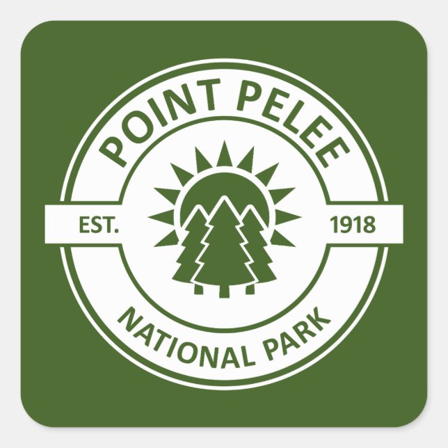 Point Pelee National Park Sun Trees Square Sticker (Front)