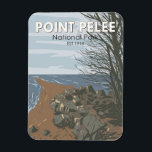 Point Pelee National Park Travel Art Vintage Magnet<br><div class="desc">Point Pelee National Park vector art design. The Park consists of a peninsula of land,  mainly of marsh and woodland habitats,  that tapers to a sharp point as it extends into Lake Erie.</div>