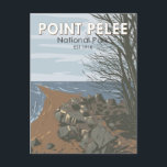 Point Pelee National Park Travel Art Vintage Postcard<br><div class="desc">Point Pelee National Park vector art design. The Park consists of a peninsula of land,  mainly of marsh and woodland habitats,  that tapers to a sharp point as it extends into Lake Erie.</div>
