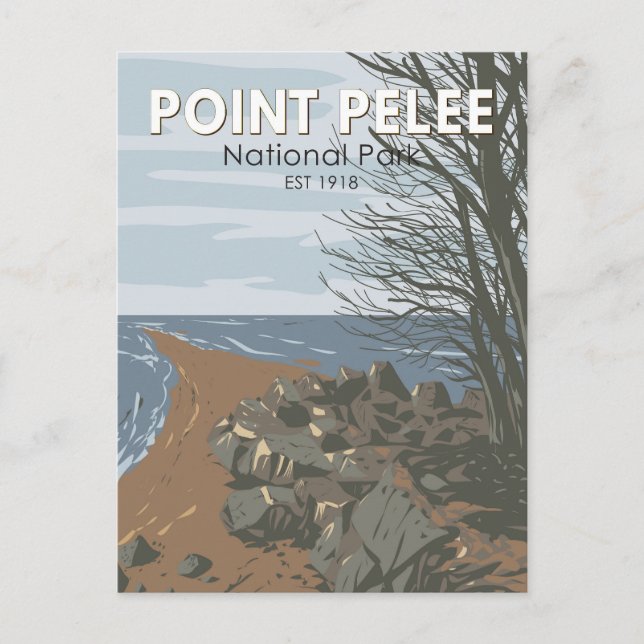 Point Pelee National Park Travel Art Vintage Postcard (Front)