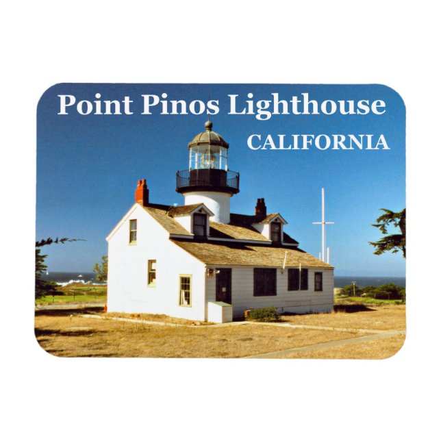Point Pinos Lighthouse, California Photo Magnet (Horizontal)