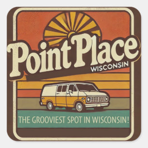 Point Place Wisconsin Square Sticker