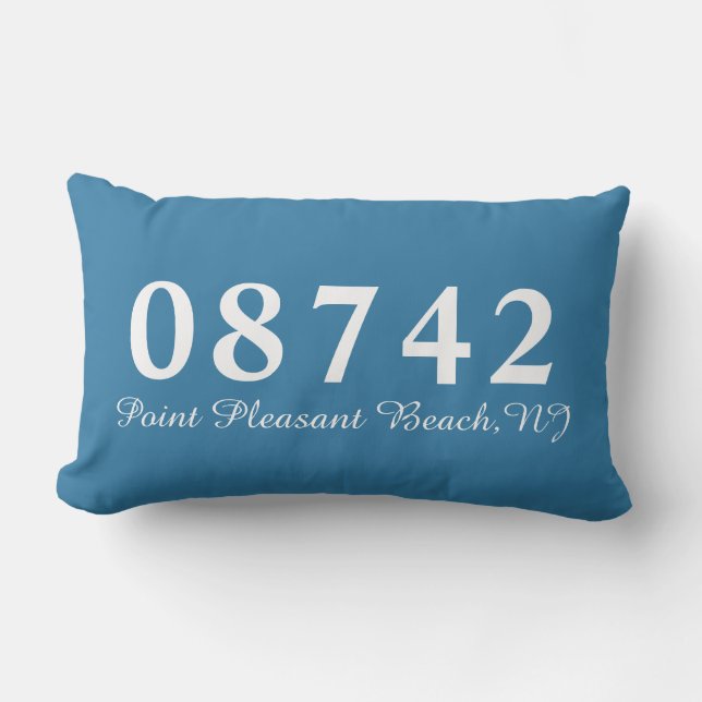 Point Pleasant Beach NJ 08742 Pillow, Realtor Gift Lumbar Pillow (Front)