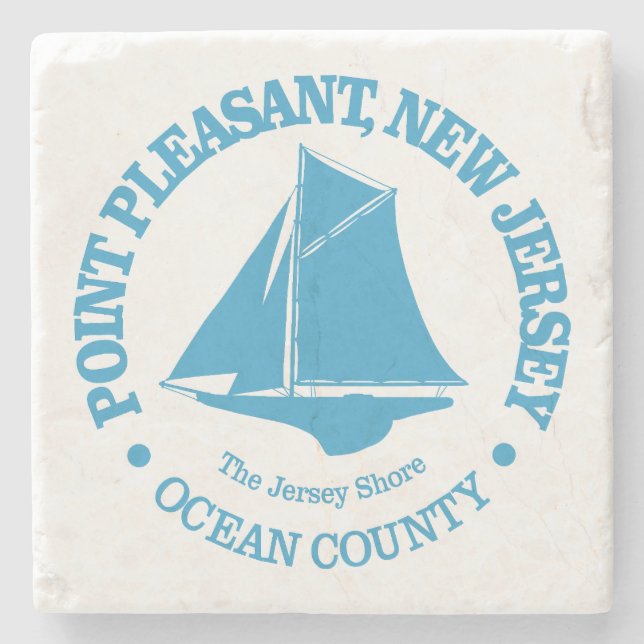 Point Pleasant NJ (sloop) Stone Coaster (Front)