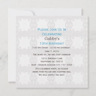 Point Polka : 13e anniversaire Invitations