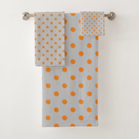 Point Polka gris orange