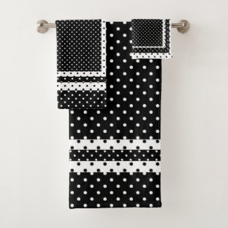 Point Polka noir blanc