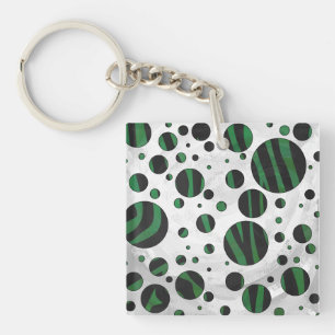 Point Polka noir et vert Zebra