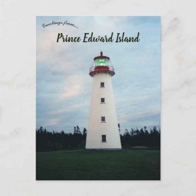 Point Prim Lighthouse PEI Canada Postcard (Front)