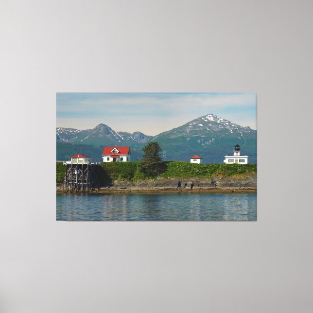 Point Retreat Lighthouse in Juneau, Alaska Canvas Print (Front)