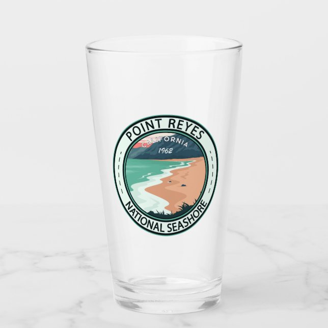 Point Reyes National Seashore California Badge Glass (Front)