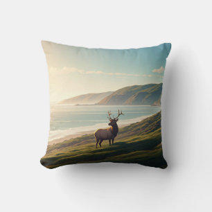 Point Reyes National Seashore Elk Throw Pillow