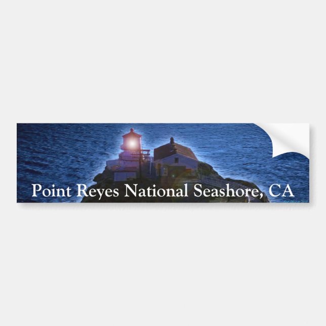 Point Reyes National Seashore Lighthouse CA Bumper Sticker (Front)