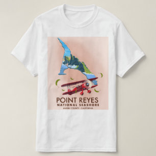 point reyes national seashore travel poster. T-Shirt