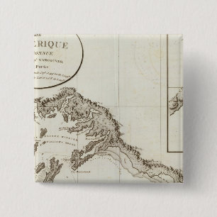 Point Riou to Point Possession Alaska 2 Inch Square Button