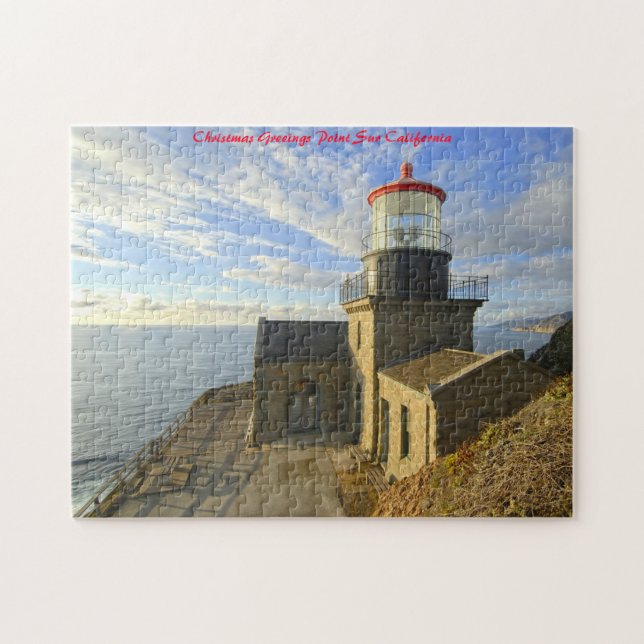 Point Sur California. Christmas Greetings Jigsaw Puzzle (Horizontal)