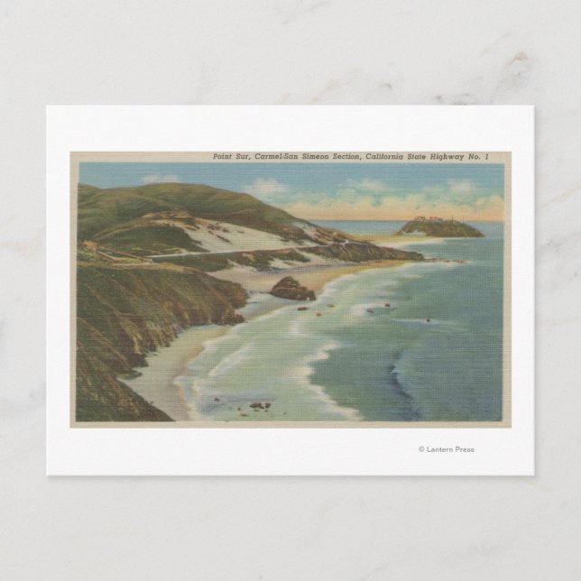 Point Sur, Carmel San Simeon Section, Hwy 1 View Postcard (Front)
