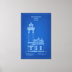 Point Wilson Lighthouse - Washington – AD Canvas Print