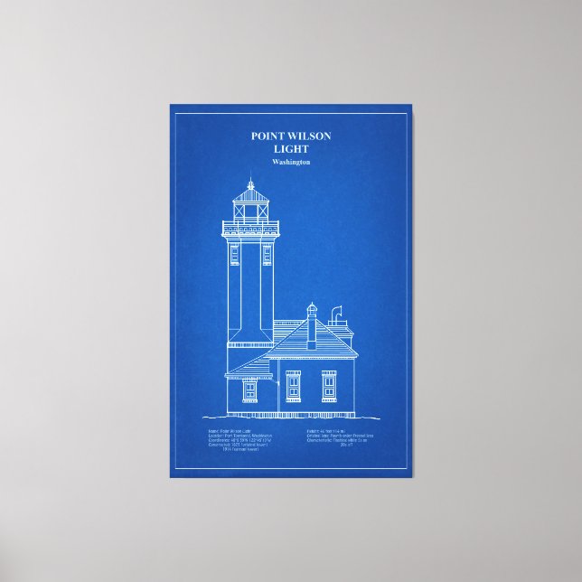 Point Wilson Lighthouse - Washington – AD Canvas Print (Front)