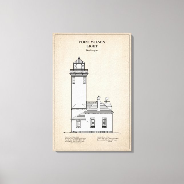 Point Wilson Lighthouse - Washington - SBD Canvas Print (Front)