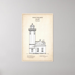 Point Wilson Lighthouse - Washington - SBD Canvas Print