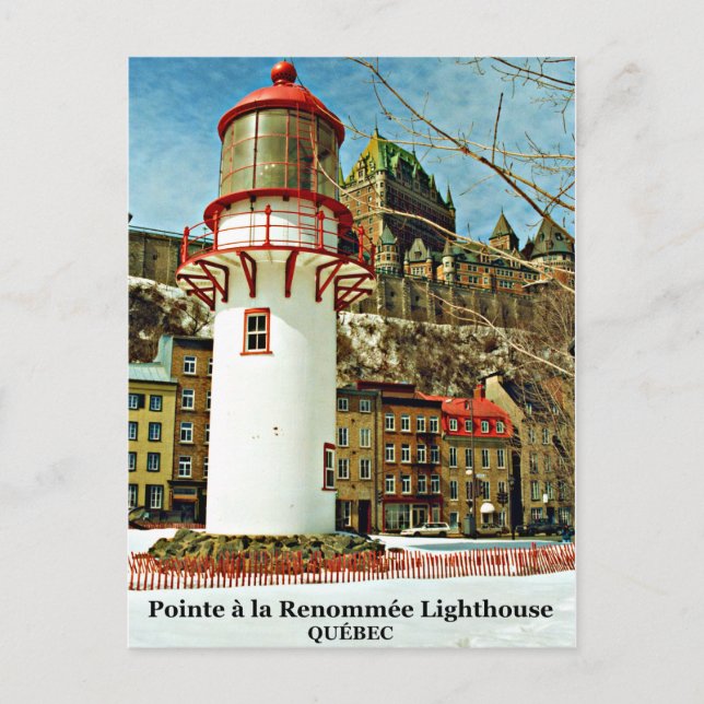 Pointe à la Renommée Lighthouse, Québec Postcard (Front)