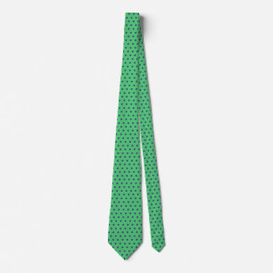 Pointe bleu Polka pour homme et Cravate vert émer