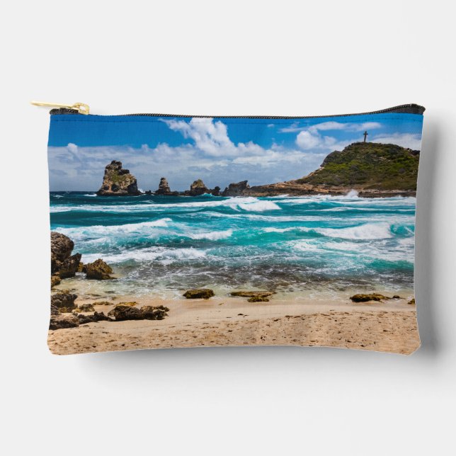 Pointe des Chateaux, Grande-Terre, Guadeloupe Accessory Pouch (Front)