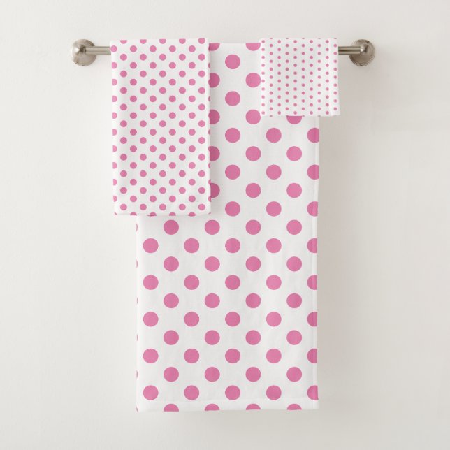 Pointe Polka blanche et rose (En situation)