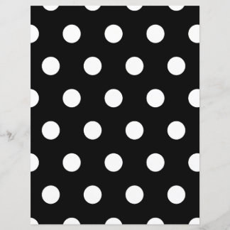 Pointe Polka blanche sur papier noir