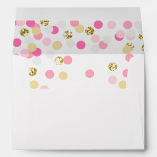 Pointe Polka Enveloppe Gold Rose Confetti Girl Sho