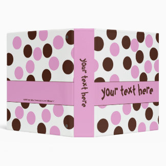 Pointe rose et Brown Classeur de de 1,5 po