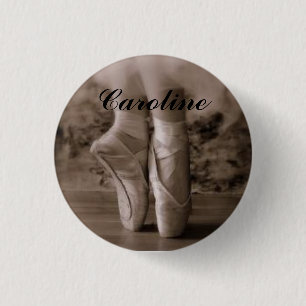 Pointe Shoe - Caroline 1 Inch Round Button