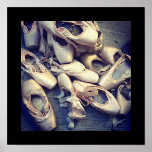 Pointe shoe poster 12" x 12"