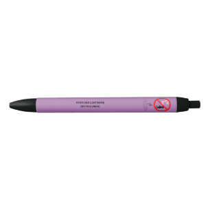 Pointe Shoe Warning Lavender Personalized Black Ink Pen