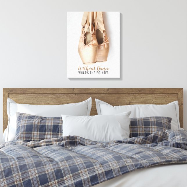 Pointe Shoes Canvas Print (Insitu(Bedroom))