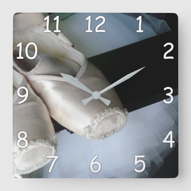 Pointe Show & Tutu Mur Horloge pour Danseurs de Ba (Recto)