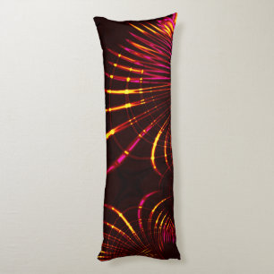 Pointed brownish curves from pink to fire colour body pillow