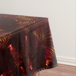 Pointed curves from pink to fire-coloured tablecloth