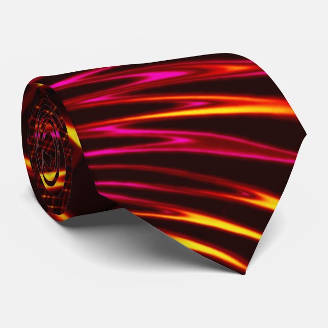 Pointed curves from pink to fire-coloured tie (Rolled)