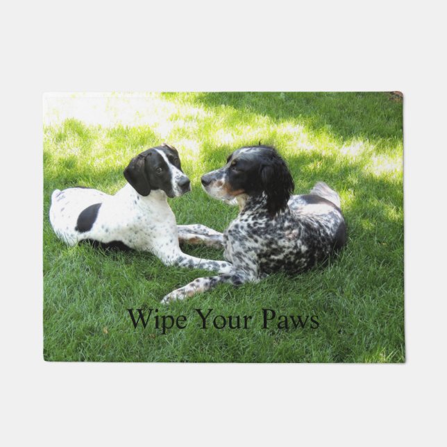 Pointer and Setter Love Doormat (Front)