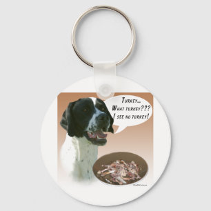 Pointer (black) Turkey Keychain